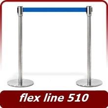 Poteau FLEX LINE 510 en acier inoxydable avec ceinture bleue