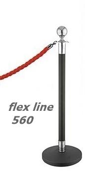 FLEX LINE 560 Exklusive schwarze Nickelstange und Seil