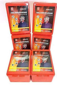 Máscaras respiratorias para evacuación de incendios (6 piezas) Norma europea CE EN403