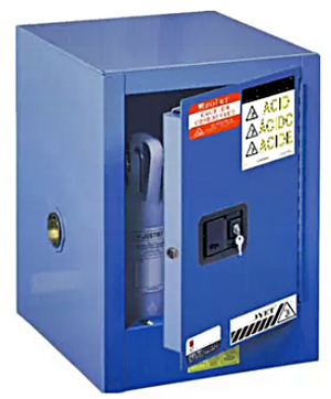 Gabinete de almacenamiento azul JKBOX para materiales corrosivos 4 galones