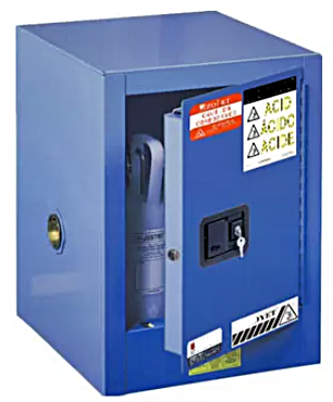 JKBOX Blue Storage Cabinet for Corrosive Materials 4 Gallons