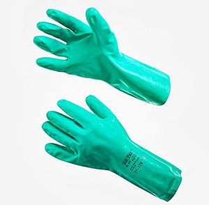 Paire de gants en nitrile vert Europe - 33 cm
