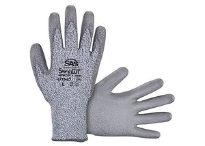 Gants en tricot HPPE résistants à la chaleur avec des gants de paume en PU