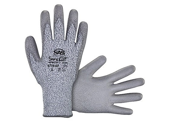 Heat Resistant HPPE Knit Gloves with PU Palm Gloves