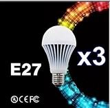 3 LED bulbs 230V 7W